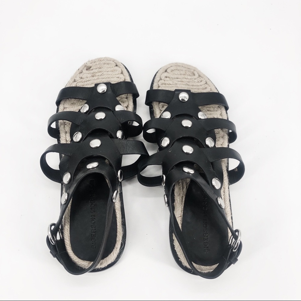 Sigerson Morrison Jessa Espadrille Sandals Studs 8 - Picture 6 of 7